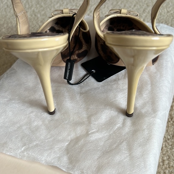 Dolce & Gabbana Vero Cuoio leopard print sling back heels . 100% authent… - Picture 6 of 9
